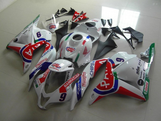 09-12 Red White Pata Honda CBR600RR Motorcycle Fairings