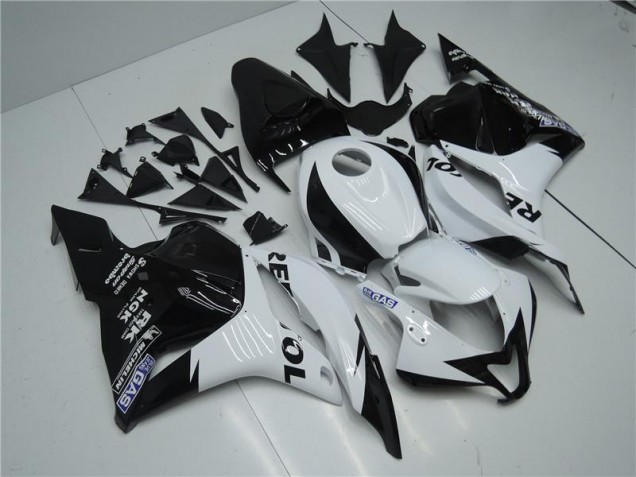 09-12 White Black Honda CBR600RR Motorcycle Fairing