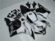 09-12 White Black Honda CBR600RR Motorcycle Fairing