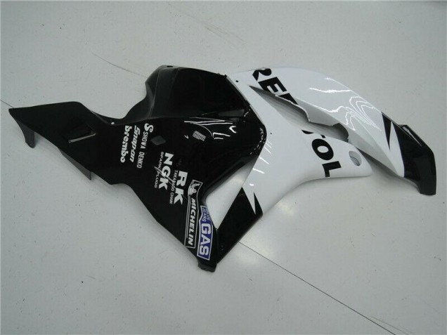 09-12 White Black Honda CBR600RR Motorcycle Fairing