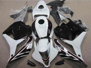 09-12 White Black Honda CBR600RR Motorcycle Fairings