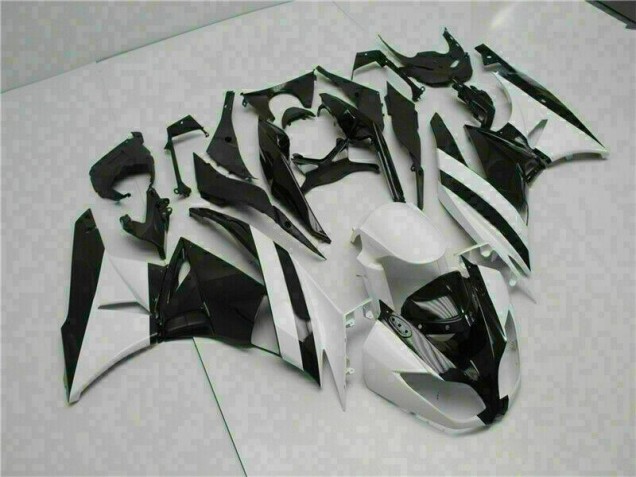 09-12 White Black Kawasaki ZX6R Motorcycle Fairings 09-12 White Black Kawasaki ZX6R Motorcycle Fairings