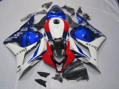 09-12 White Blue Red DREAM Honda CBR600RR Motorcycle Fairings