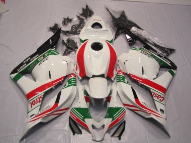 09-12 White Green Red Honda CBR600RR Motorcycle Fairings