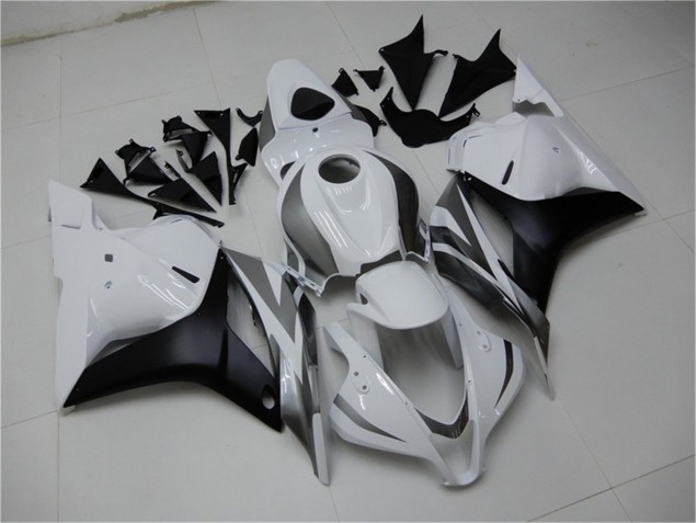 09-12 White Silver Black Honda CBR600RR Motorcycle Fairings