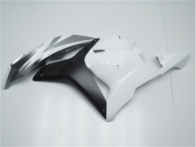 09-12 White Silver Black Honda CBR600RR Motorcycle Fairings