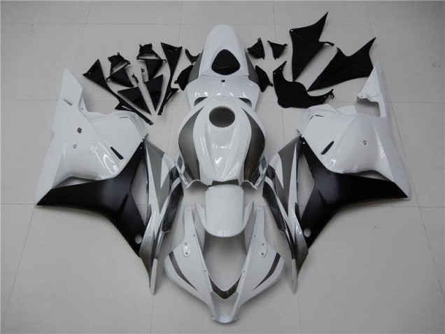 09-12 White Silver Black Honda CBR600RR Motorcycle Fairings