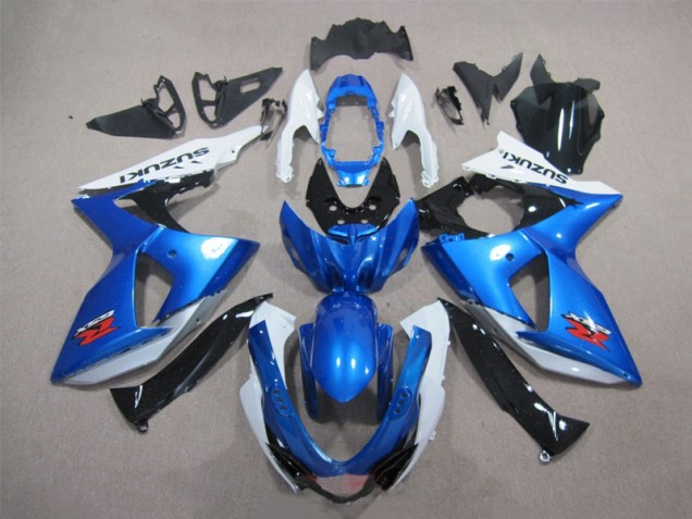 09-16 Blue White Suzuki GSXR 1000 Aftermarket Motorcycle Fairings 09-16 Blue White Suzuki GSXR 1000 Aftermarket Motorcycle Fairings