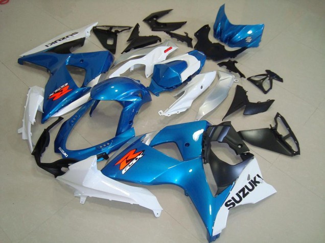 09-16 Blue and White OEM Style Suzuki GSXR 1000 Motorcycle Fairings 09-16 Blue and White OEM Style Suzuki GSXR 1000 Motorcycle Fairings