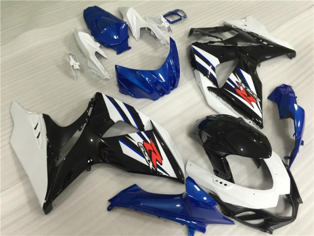 09-16 White Blue Black Suzuki GSXR 1000 Motorcycle Fairing 09-16 White Blue Black Suzuki GSXR 1000 Motorcycle Fairing