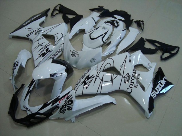 09-16 White Corona Suzuki GSXR 1000 Motorcycle Fairings 09-16 White Corona Suzuki GSXR 1000 Motorcycle Fairings