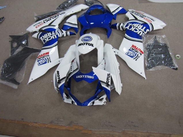 11-21 Blue White Lucky Strike Motul Suzuki GSXR 600 Motorcycle Fairings 11-21 Blue White Lucky Strike Motul Suzuki GSXR 600 Motorcycle Fairings