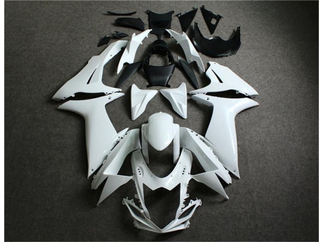 11-21 White Suzuki GSXR 600/750 Motorcycle Fairings