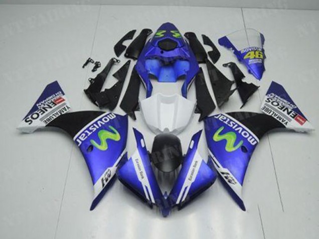 12-14 Blue White Black Yamaha YZF R1 Motorcycle Fairings 12-14 Blue White Black Yamaha YZF R1 Motorcycle Fairings