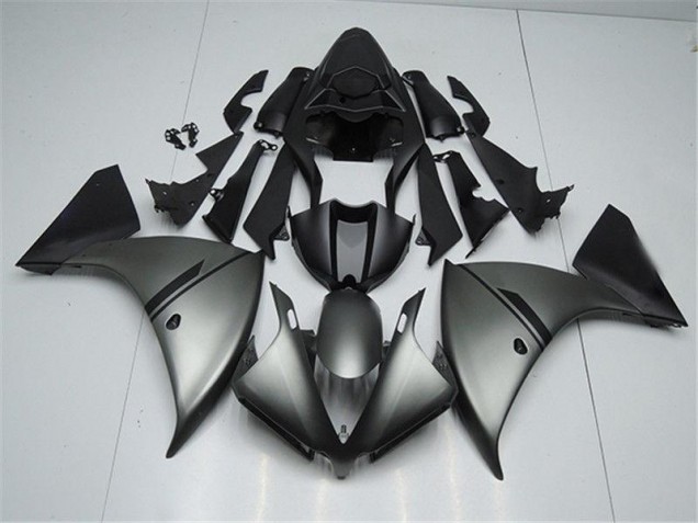 12-14 Matte Grey Black Yamaha YZF R1 Motorcycle Fairings 12-14 Matte Grey Black Yamaha YZF R1 Motorcycle Fairings