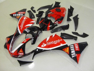 12-14 Red Black Santander Yamaha YZF R1 Motorcycle Fairings