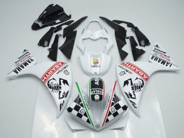 12-14 White Black Abrath Yamaha YZF R1 Motorcycle Fairings