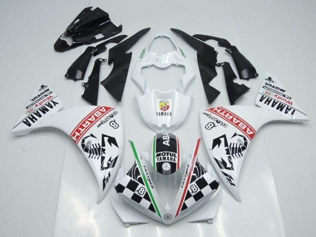 12-14 White Black Abrath Yamaha YZF R1 Motorcycle Fairings 12-14 White Black Abrath Yamaha YZF R1 Motorcycle Fairings