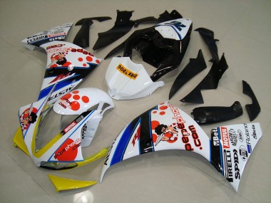 12-14 White Black Pepe Phone Yamaha YZF R1 Motorcycle Fairings