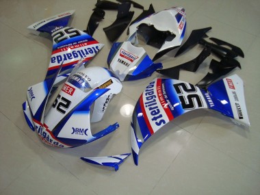 12-14 White Black Sterilgarda Yamaha YZF R1 Motorcycle Fairings