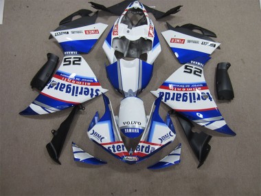 12-14 White Blue Volvo Sterilgarda 25 Yamaha YZF R1 Motorcycle Fairings