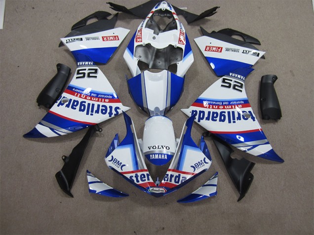 12-14 White Blue Volvo Sterilgarda 25 Yamaha YZF R1 Motorcycle Fairings 12-14 White Blue Volvo Sterilgarda 25 Yamaha YZF R1 Motorcycle Fairings