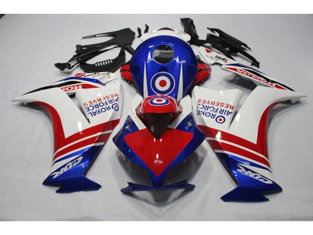 12-16 Blue Red Royal Air Force Reserves Honda CBR1000RR Motorcycle Fairings 12-16 Blue Red Royal Air Force Reserves Honda CBR1000RR Motorcycle Fairings
