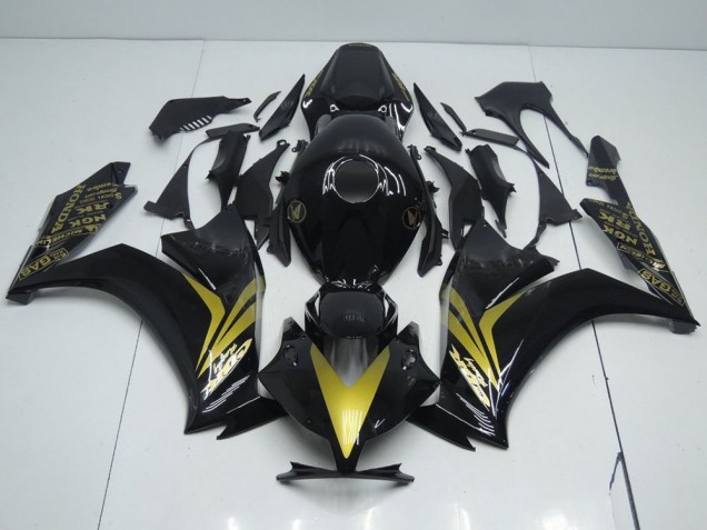 12-16 Glossy Black and Gold Honda CBR1000RR Motorcycle Fairings 12-16 Glossy Black and Gold Honda CBR1000RR Motorcycle Fairings