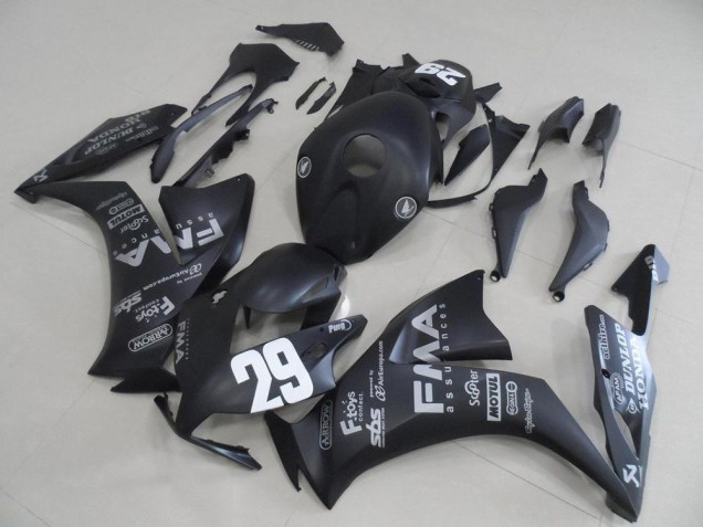 12-16 Matte Black Grey Decals 29 Honda CBR1000RR Motorcycle Fairings 12-16 Matte Black Grey Decals 29 Honda CBR1000RR Motorcycle Fairings