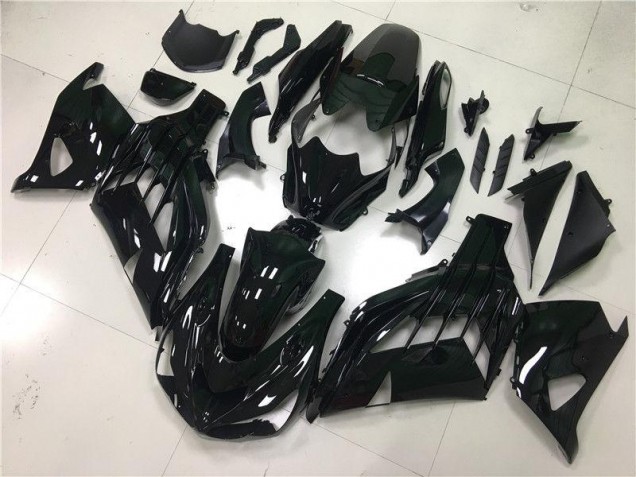 12-21 Glossy Black Kawasaki ZX14R ZZR1400 Motorcycle Fairing 12-21 Glossy Black Kawasaki ZX14R ZZR1400 Motorcycle Fairing