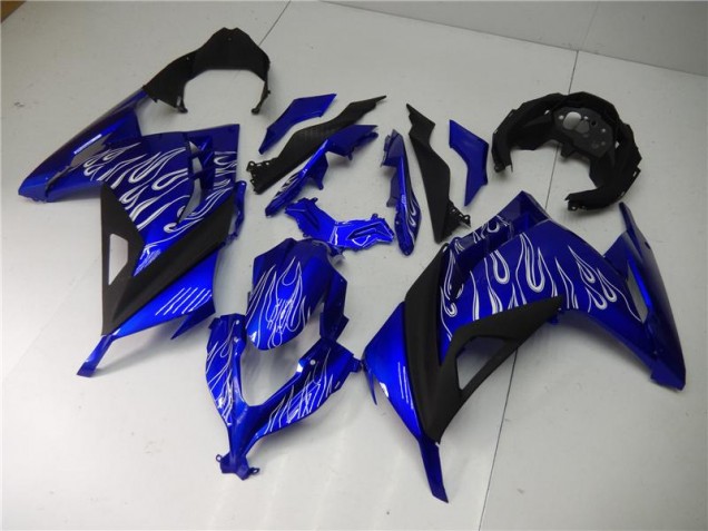 13-16 Blue White Black Kawasaki EX300 Motorcycle Fairings