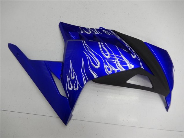 13-16 Blue White Black Kawasaki EX300 Motorcycle Fairings
