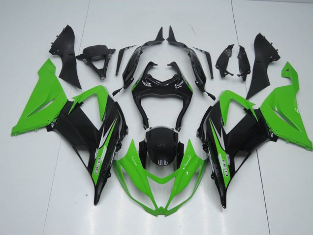 13-18 Black Green 636 Kawasaki ZX6R Motorcycle Fairings