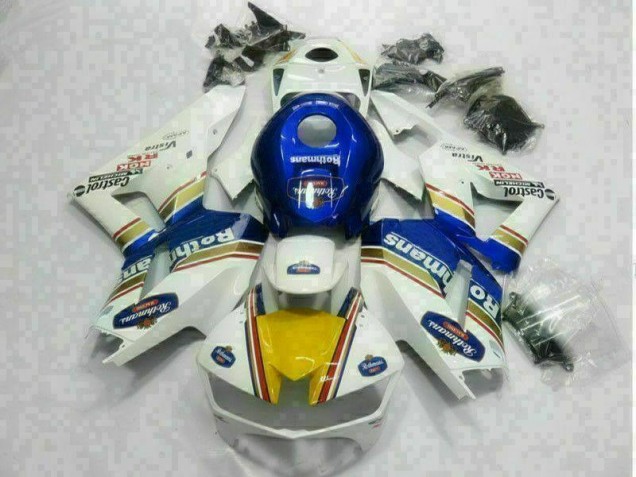 13-21 White Blue Honda CBR600RR Motorcycle Fairings 13-21 White Blue Honda CBR600RR Motorcycle Fairings