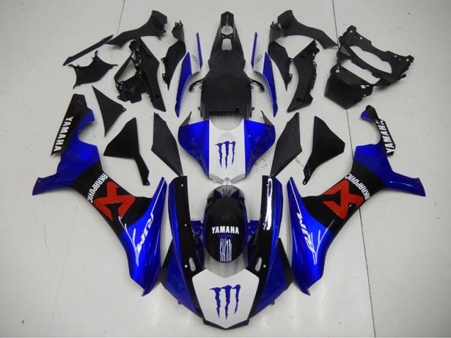 15-19 Black Blue Yamaha YZF R1 Motorcycle Bodywork 15-19 Black Blue Yamaha YZF R1 Motorcycle Bodywork