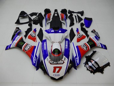 15-19 Blue Red KGN 17 Yamaha YZF R1 Motorcycle Fairings