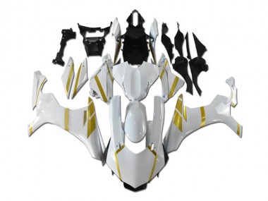 15-19 White Gold Yamaha YZF R1 Motorcycle Fairings