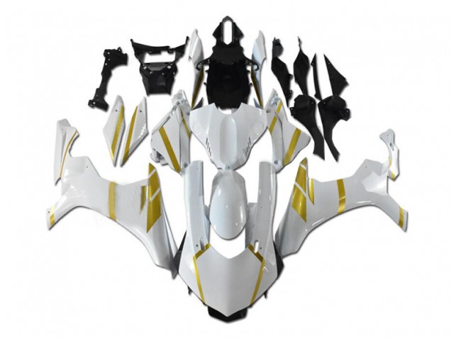 15-19 White Gold Yamaha YZF R1 Motorcycle Fairings