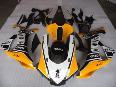 15-19 Yellow White Black Yamaha YZF R1 Motorcycle Fairings