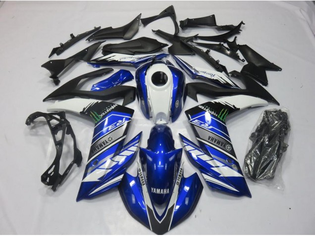 15-22 Monster Blue Yamaha YZF R3 Motorcycle Fairings 15-22 Monster Blue Yamaha YZF R3 Motorcycle Fairings
