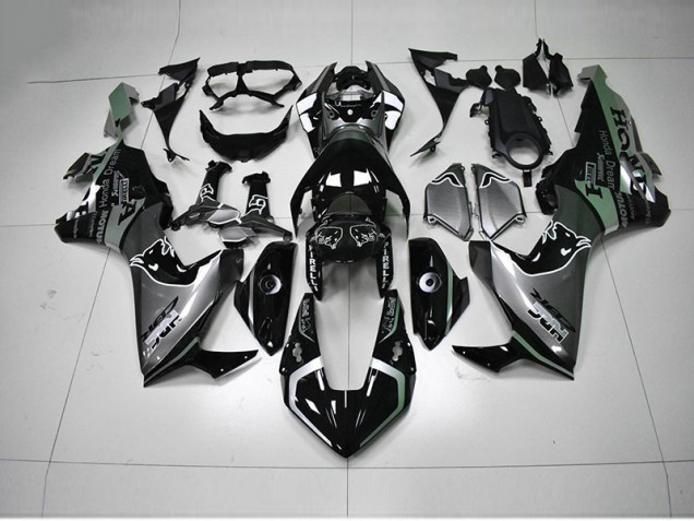 17-20 Black Silver HRC Honda CBR1000RR Motorcycle Fairings 17-20 Black Silver HRC Honda CBR1000RR Motorcycle Fairings