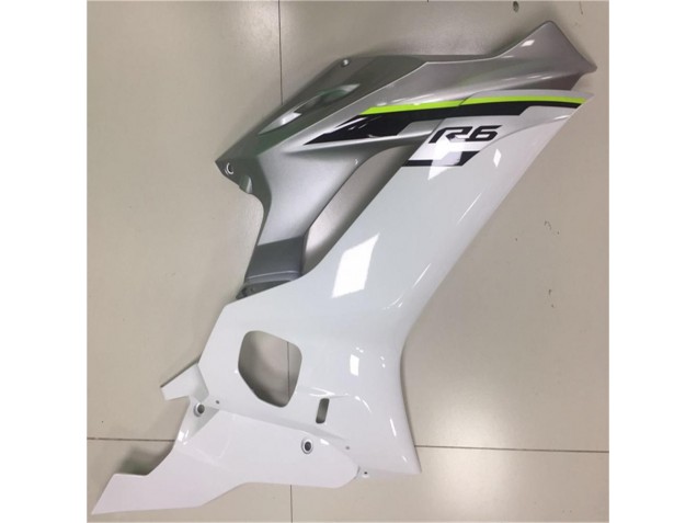 17-21 White Silver Yamaha YZF R6 Motorcycle Fairings 17-21 White Silver Yamaha YZF R6 Motorcycle Fairings