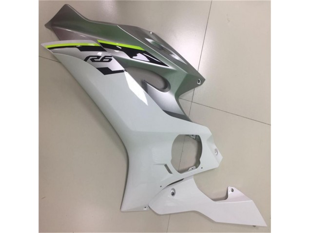 17-21 White Silver Yamaha YZF R6 Motorcycle Fairings 17-21 White Silver Yamaha YZF R6 Motorcycle Fairings