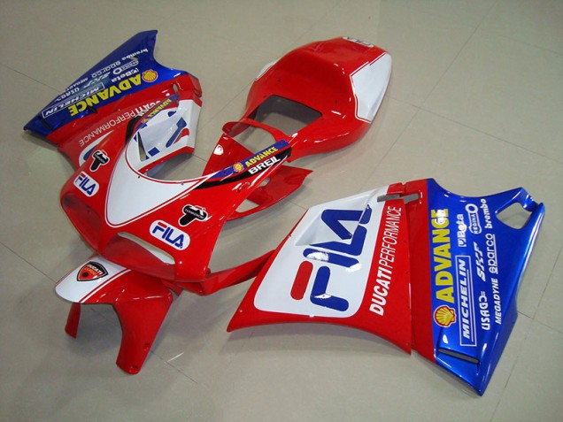 93-05 Red Blue Fila Ducati 748 Motorcycle Fairings 93-05 Red Blue Fila Ducati 748 Motorcycle Fairings