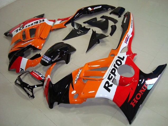 95-98 Black Orange Repsol Honda CBR600 F3 Motorcycle Fairing 95-98 Black Orange Repsol Honda CBR600 F3 Motorcycle Fairing