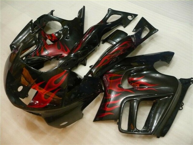 95-98 Black Red Flame Honda CBR600 F3 Motorcycle Fairing