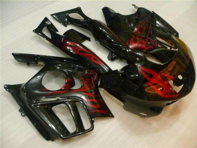 95-98 Black Red Flame Honda CBR600 F3 Motorcycle Fairing