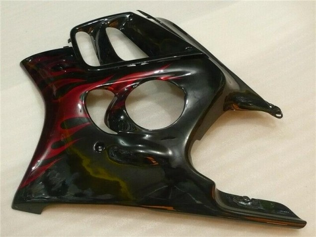 95-98 Black Red Flame Honda CBR600 F3 Motorcycle Fairing