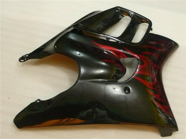 95-98 Black Red Flame Honda CBR600 F3 Motorcycle Fairing