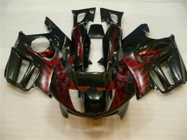 95-98 Black Red Flame Honda CBR600 F3 Motorcycle Fairing